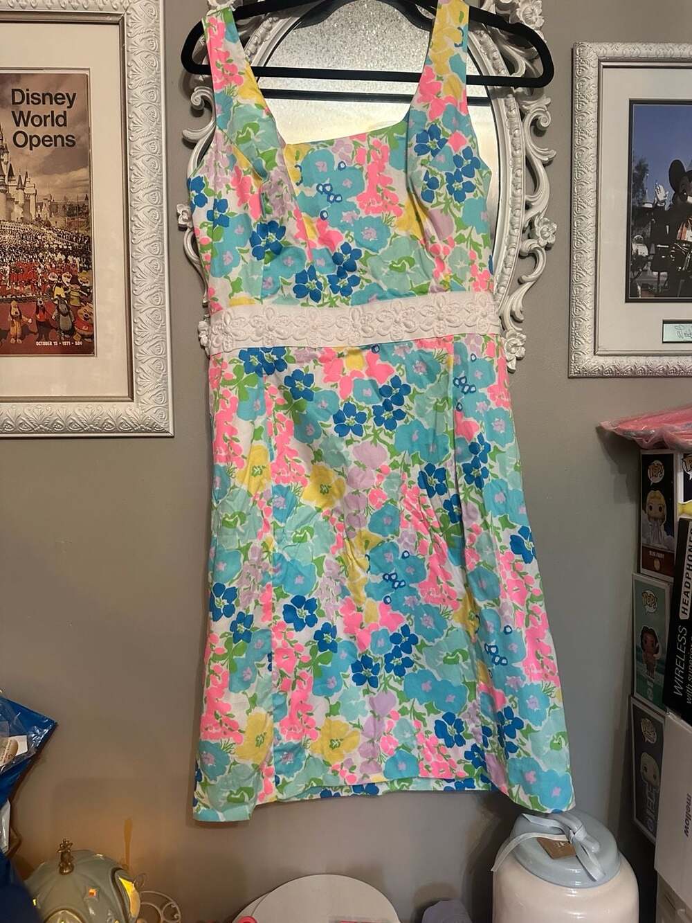Lilly Pulitzer Dress Size 8 Floral Beaded